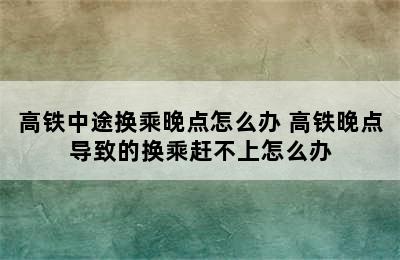 高铁中途换乘晚点怎么办 高铁晚点导致的换乘赶不上怎么办